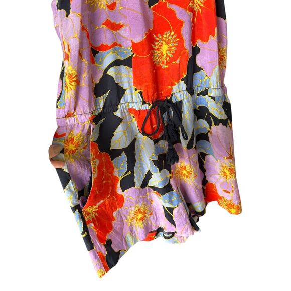 LOFT Full Bloom Romper Size Small Drawstring Waist Resort Vacation - Picture 4 of 7